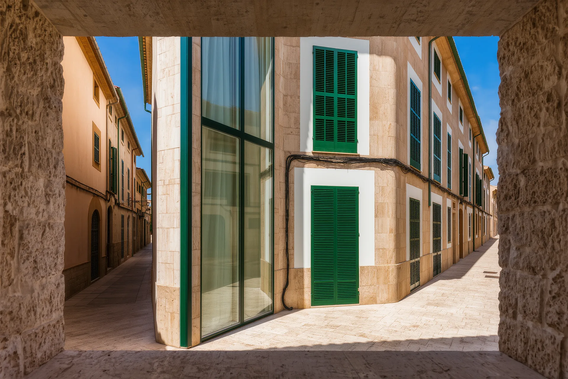 Traditionelle Fincas und moderne Häuser in Consell